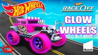 Hot Wheels Race Off Daily Challenge Glow Wheels Baja Bone Shaker [upl. by Hackathorn]