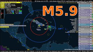 M59 Earthquake hits Cuba  November 10th 2024 [upl. by Eizle]