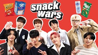 KPop Band ATEEZ Try American Food For The First Time  Snack Wars [upl. by Bergquist]