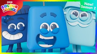 Deep Blue and Sky Blue  FULL EPISODE  S2 E6  Kids Learn Colours  Colourblocks [upl. by Conti]