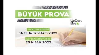 2022 BÃœYÃœK PROVA 345 YAYINLARI TÃœRKÄ°YE GENELÄ° TYT AYT DENEME SINAVI CEVAP ANAHTARI NE ZAMAN YORUMLAR [upl. by Cristine]