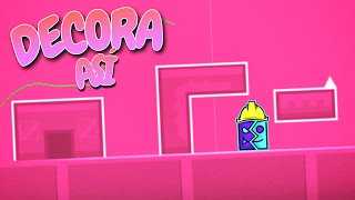 COMO DECORAR CON ESTILO MINIMALISTA EN GEOMETRY DASH [upl. by Amary394]