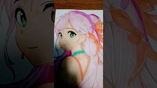 You like it ❤️🌺 Who want me to draw your pf 🔥 drawing tekenen anime cute [upl. by Harbard]