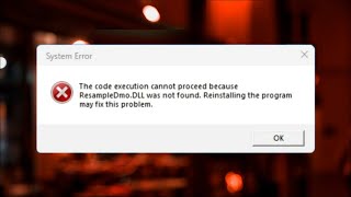 ResampleDmoDLL Was Not Found  ResampleDmoDLL Missing  Fix [upl. by Chretien]