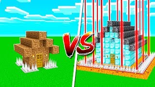 NOOB SAFEST HOUSE vs PROS SAFEST MINECRAFT HOUSE [upl. by Paulina]