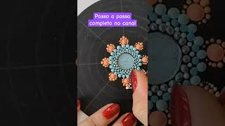 pontilhismo mandala shorts shortsfeed shortvideo refloraartes tutorial artesanato comofazer [upl. by Hesoj451]