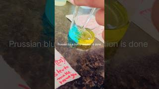 Preparation of prussian blue colour Msc Bsc ironmetal potassium ferrocyanide [upl. by Glendon121]