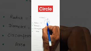 Circle  circle formula  area of circle  circumference of circle  diameter  shorts [upl. by Macmillan]