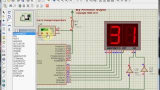 DS18B20 Temperature Sensor Interface with AVR ATmega8 Proteus Simulation [upl. by Harriette829]