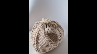 ხელჩანთა quotაგატაquot ყაისნაღით ნაწილი 2 Crochet handbag quotAgataquot Part 2 [upl. by Doralia]