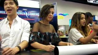 Power Rangers Movie Cast Signs Autographs at Comic Con 2016  ScreenSlam [upl. by Athene653]