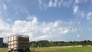 HDB Hub Gallery  2 room flexi 36m2 Jan2018 [upl. by Misha]