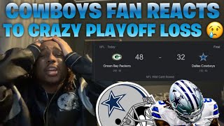 DALLAS COWBOYS FAN CRIES REACTING TO PACKERS LOSS  Green Bay Packers Vs Dallas Cowboys WILD CARD [upl. by Llechtim]