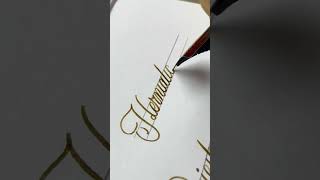 Herniation  handwriting with fountain pen cursive art lettering calligaraphy satisfying [upl. by Stanway]