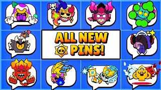 All New Animated Pins in the Update  Brawl Stars [upl. by Seften]