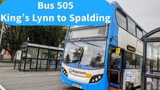 Norfolk  Kings Lynn  bus 505 from Kings Lynn to Spalding UK August 2023 [upl. by Vary]