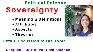 Sovereignty  Meaning Definitions Aspects Attributes amp Theories  Deepika [upl. by Magel442]