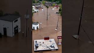 Devastating Flooding in NC hurricane helene northcarolina asheville flooding [upl. by Housum]