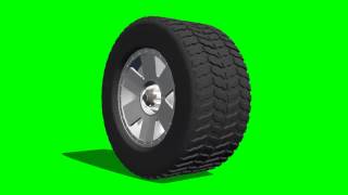 Off Road Wheel  green screen effects  free use [upl. by Arremat821]