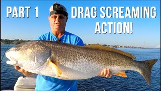 Fishing Mayport Jacksonville For Huge Deepwater Redfish Part 1 [upl. by Htidra]