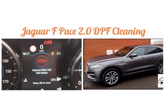 P246300 Jaguar F Pace 20D DPF Soot Accumulation Exhaust Filter Full Visit Dealer Cleaning Process [upl. by Amjan761]