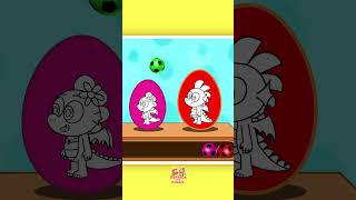 Learn Colors With Surprise Eggs shorts kidsvideo learningvideos hooplakidz [upl. by Templia180]