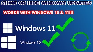 How to Show or Hide any Windows 10 and Windows 11 Update Show Hide windows10 windows 11 updates [upl. by Jaynes371]