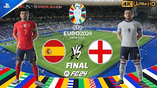 FC 24  Spain vs England  UEFA EURO 2024 FINAL  PS5 4K 60FPS [upl. by Trab]