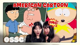 Korean Girls React To Shocking American Black Comedy Cartoon  𝙊𝙎𝙎𝘾 [upl. by Georas]