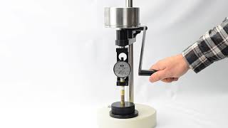 RX1600C with OS1 Durometer test stand measuring hockey puck hardness [upl. by Byrle]