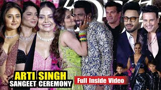 Arti Singh Sangeet Ceremony INSIDE VIDEO  Rashami Ankita Vicky Devoleena Karan Singh amp More [upl. by Lavinie]