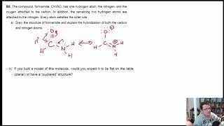 Hybridization of nitrogen in formamide Sp 5 B9 [upl. by Eannyl]