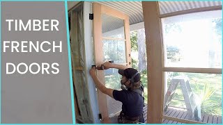 How To Install French Doors Frame And Locks  Step By Step [upl. by Lalad143]