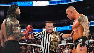 Randy Orton Vs Roman Reigns Undisputed Championship Match Smackdown [upl. by Ymmit]