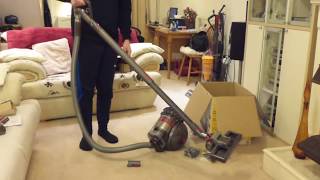 Unboxing  First Look Dyson Big Ball Animal Cylinder 2017 UK bagless vacuum cleaner [upl. by Ahsinnod]