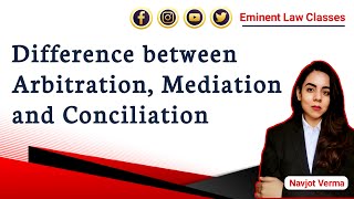 Arbitration  Mediation  Conciliation  Difference between Arbitration Mediation and Conciliation [upl. by Naitsirhc573]