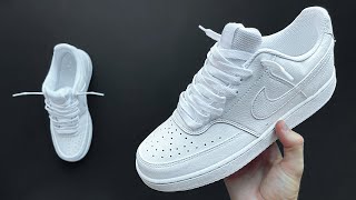 HOW TO LACE NIKE COURT VISION LOW LOOSELY COOL WAY [upl. by Damicke]