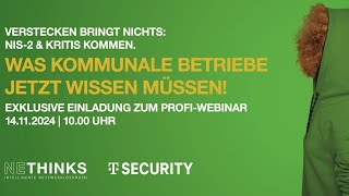 Webinar KRITIS amp NIS2  Sicher durch den Vorschriftendschungel [upl. by Enneibaf]