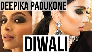 Green Smokey Eye  Deepika Padukone Diwali Inspired Makeup  irenesarah [upl. by Eilitan]