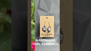 Handcrafted Blue and Purple Owl Earrings  Unique Animal Jewelry by Seven Hearts Studio Co [upl. by Nniuqal]