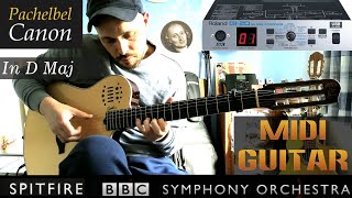 Pachelbel’s Canon In D Major  On Godin Synth Access Guitar  With Spitfire BBC Symphony Orchestra [upl. by Adias]