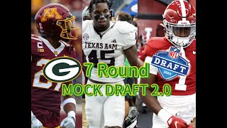 Packers Mock Draft 20  7 round mock  Defense got some BALLERS [upl. by Naenej]