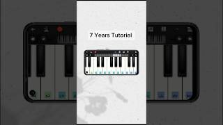 7 Years piano tutorial video shots viralvideo piano [upl. by Anahsit]