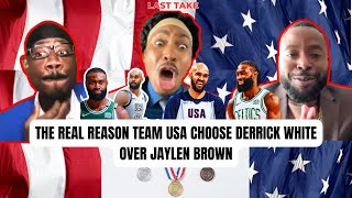 Why TEAM USA Choose Derrick White Over Jaylen Brown  Paris Olympics  FIRST TAKE PARODY [upl. by Lichter854]