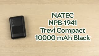 Розпаковка NATEC NPB1941 Trevi Compact 10000 mAh Black [upl. by Aitnecserc72]