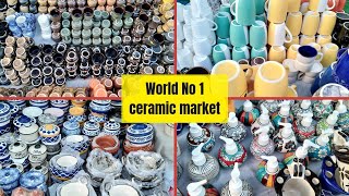 World No 1 Crocker Market in India Khurja ceramic market Khurja crockery khurjaceramicmarket [upl. by Tiernan]