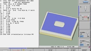 Kurs CNC interpolacja liniowa Heidenhain iTNC530 turtorial [upl. by Leidba]