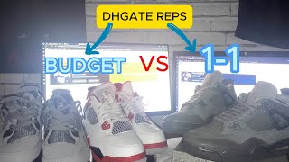 BUDGET DHGATE JORDAN 4S VS 11 [upl. by Ahsieker]