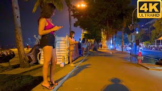 4K How is Thailand Now Pattaya Beach Road Freelancers [upl. by Enyahs]