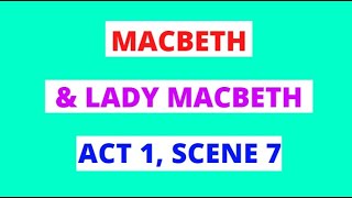 Macbeth Act 1 Sc 7 Macbeth amp Lady Macbeth Analysis In 60 Seconds  GCSE English Exams Revision [upl. by Clarence]